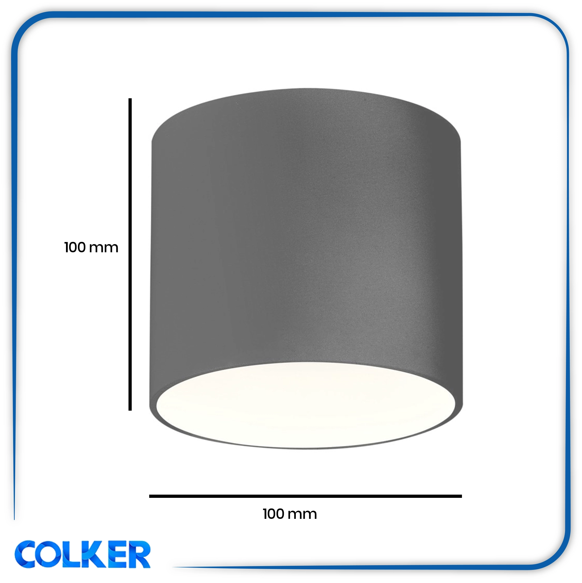 10x10 Cylindrical Halogen Frame - Black (colker.org) (2) قاب هالوژن سیلندری 10 در 10