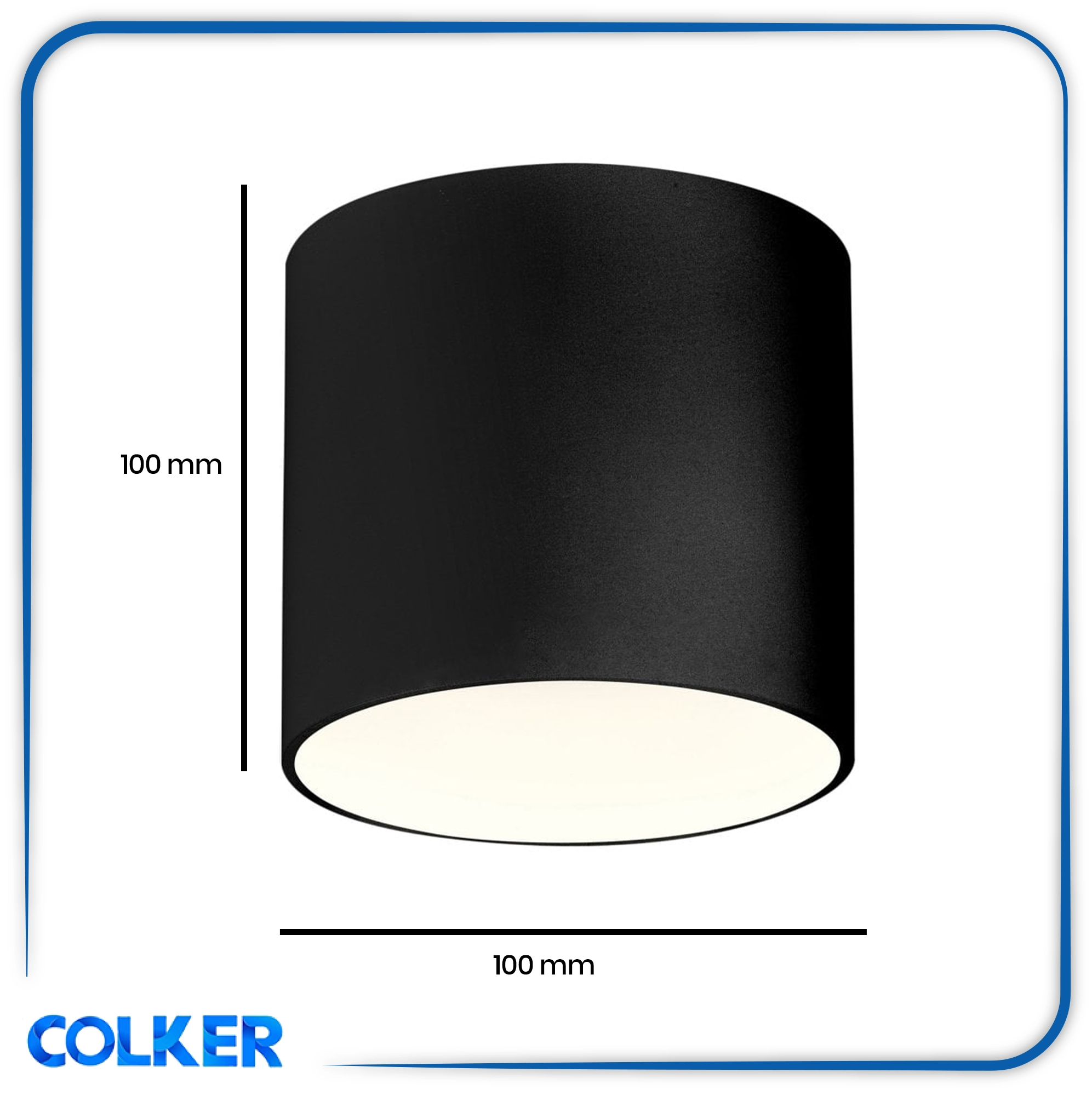10x10 Cylindrical Halogen Frame - Black (colker.org) قاب هالوژن سیلندری 10 در 10