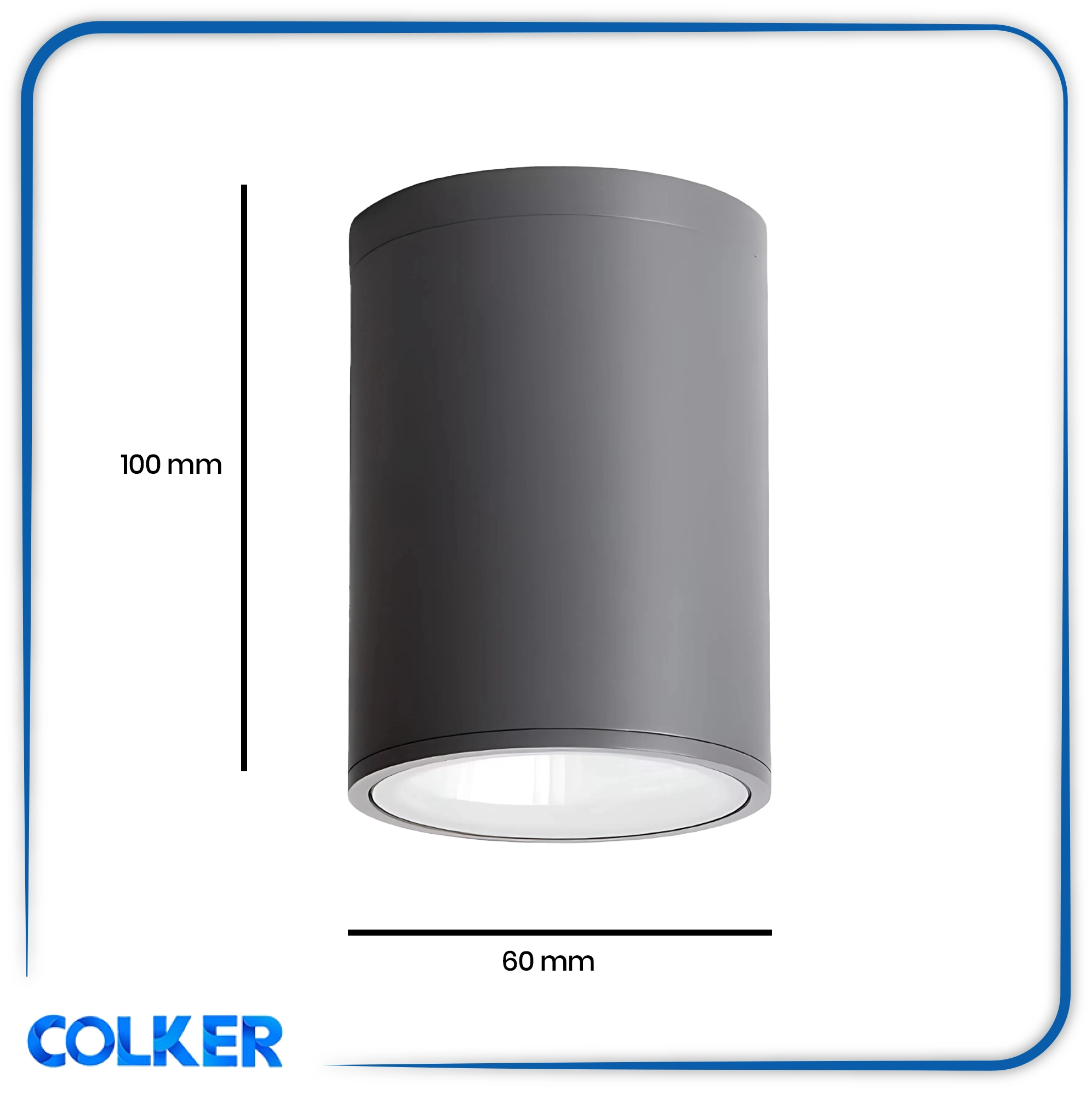 قاب هالوژن سیلندری 6 در 10 (طوسی)