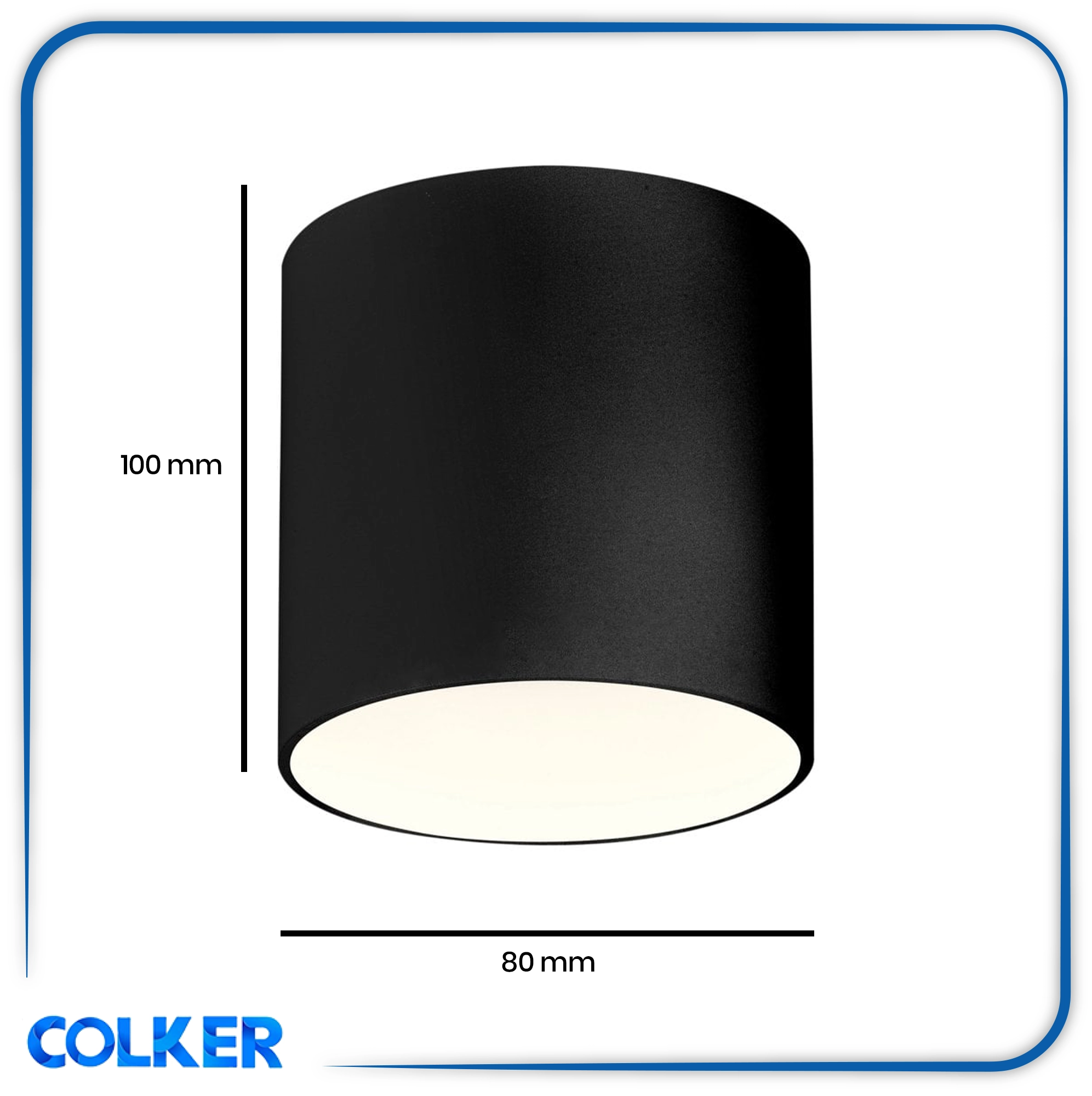 Cylindrical halogen frame 8 x 10 (black) (colker.org) قاب هالوژن سیلندری 8 در 10 (مشکی)