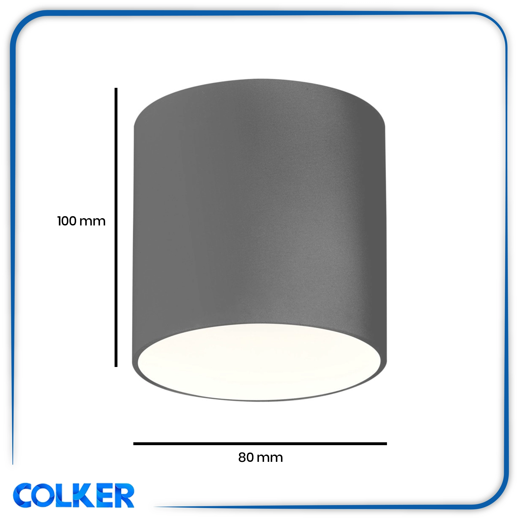 Cylindrical halogen frame 8 x 10 (gray) (colker.org) قاب هالوژن سیلندری 8 در 10 (طوسی)
