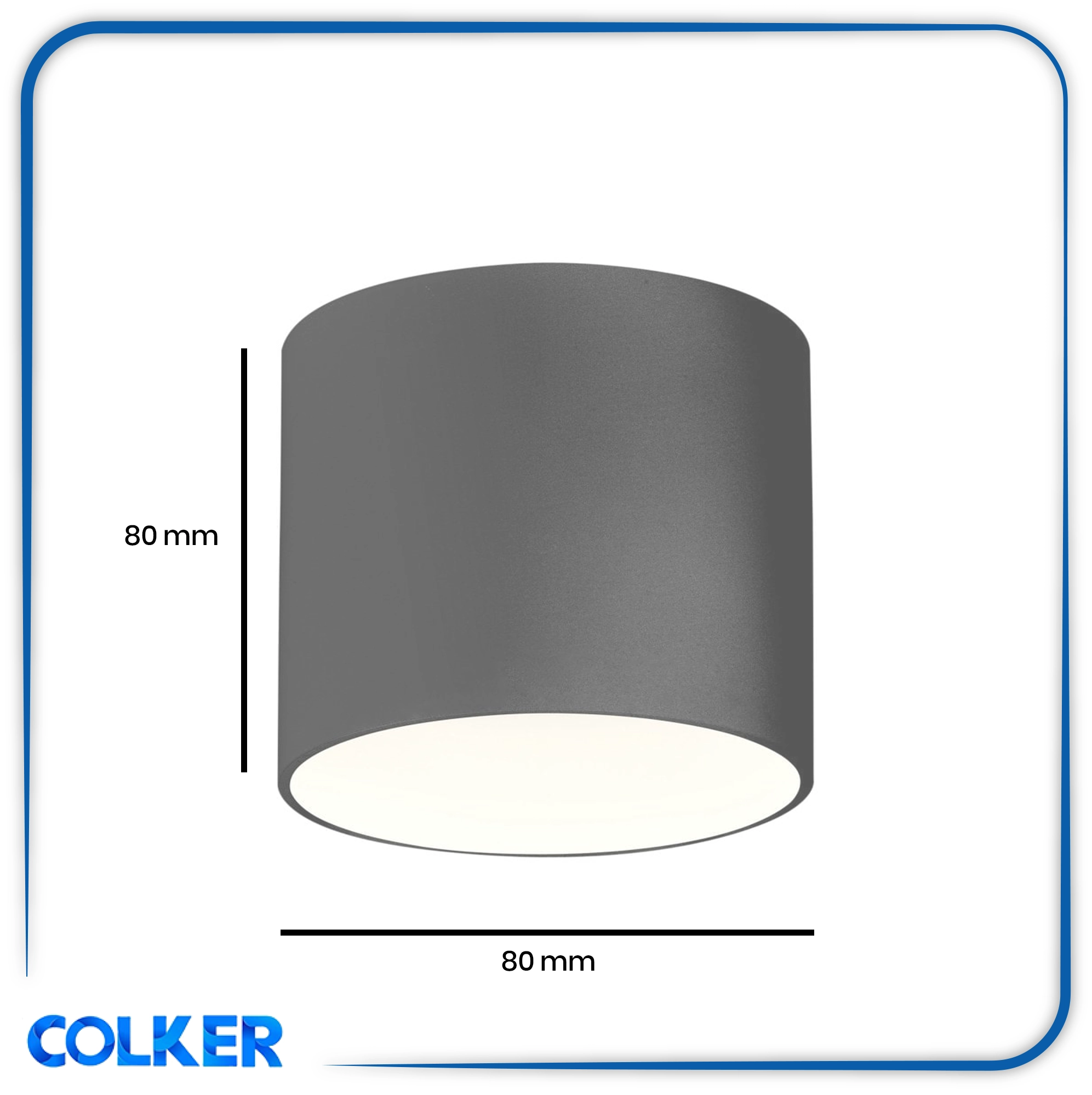 قاب هالوژن سیلندری 8 در 8 (طوسی)