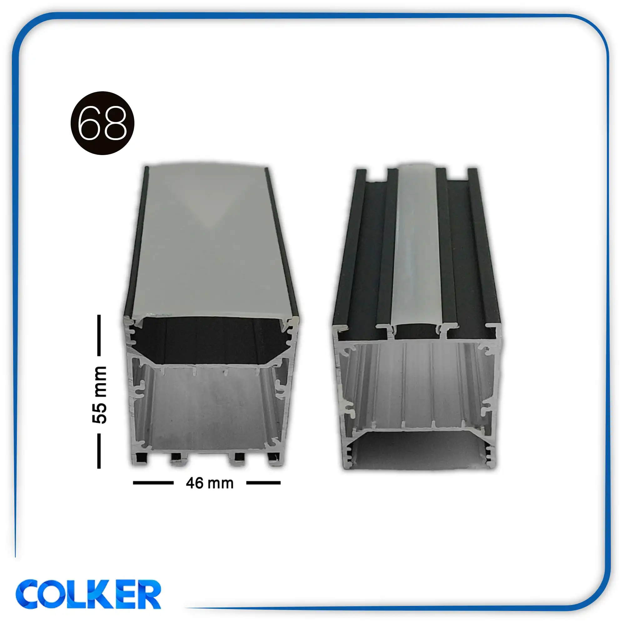 Optical liner profile (frame) 68 (colker.org) پروفیل (قاب) لاینر نوری کد 68