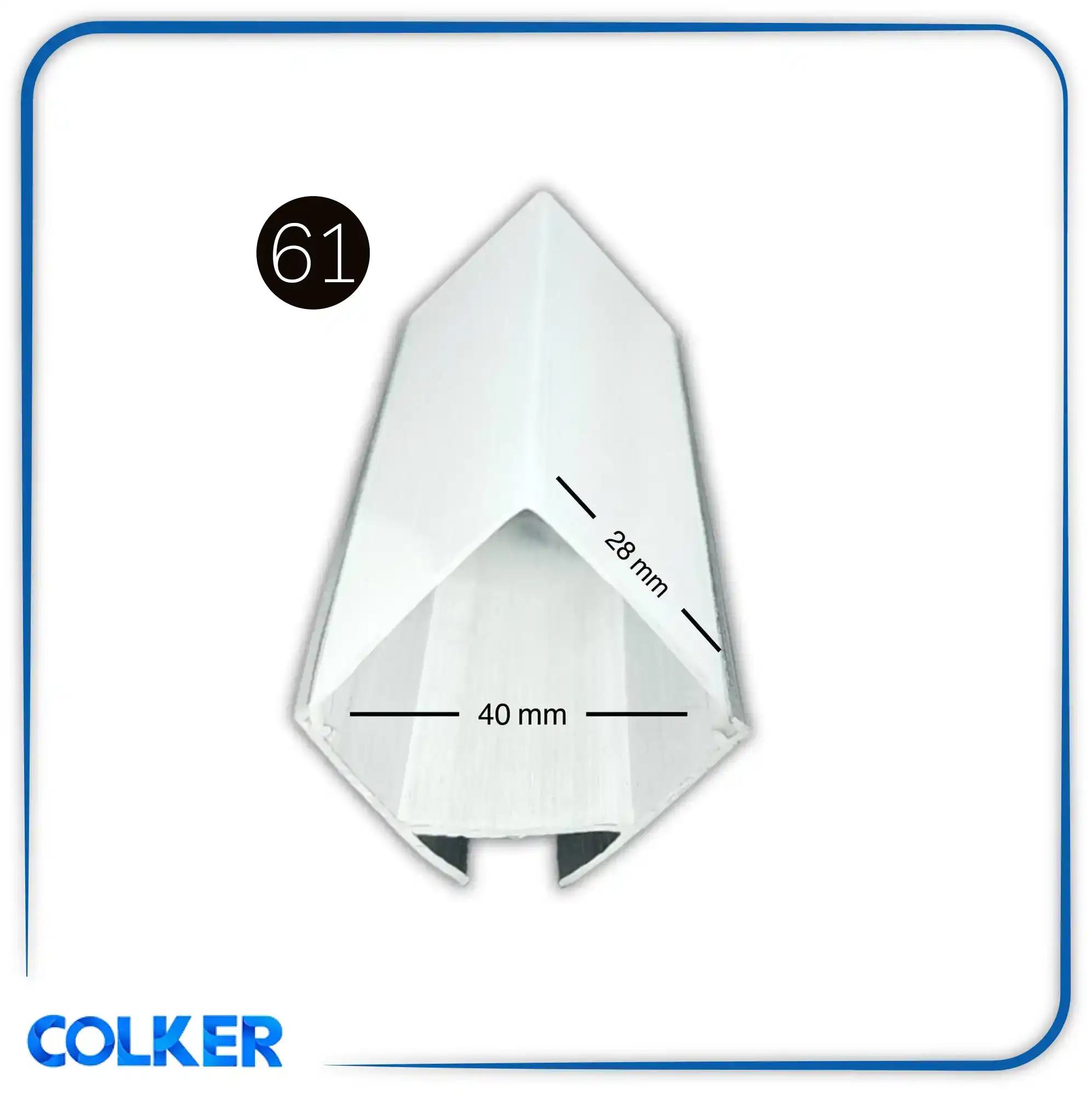 پروفیل ( قاب ) لاینر نوری کنجی کد 61