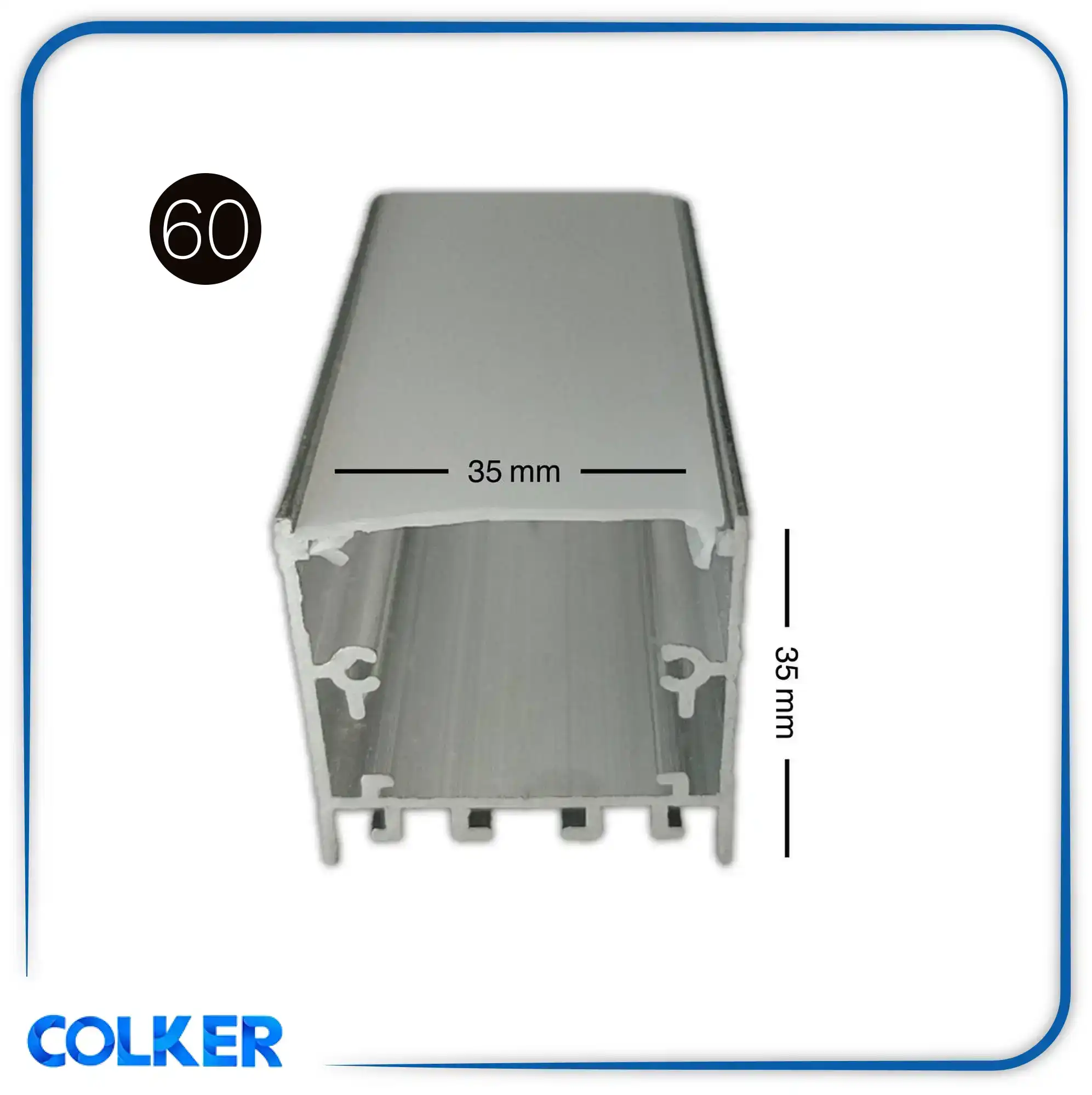 پروفیل (قاب) لاینر نوری خطی روکار کد 60